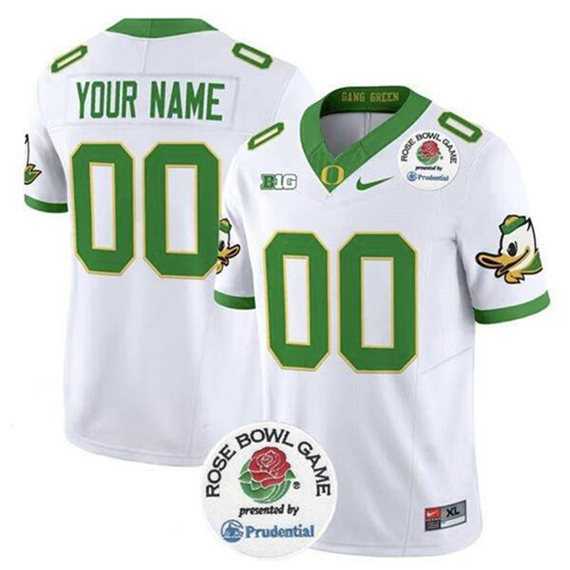 Mens Oregon Ducks Active Player Custom White 2024 F.U.S.E. Rose Bowl Vapor Limited Stitched Football Jersey->customized ncaa jersey->Custom Jersey